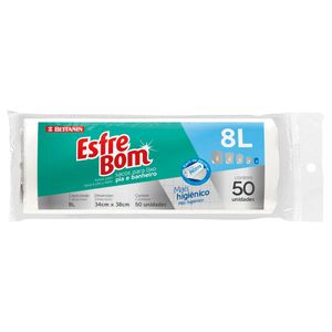 Saco Lixo Banheiro E Pia Bettanin Rolo 8 Litros C50
