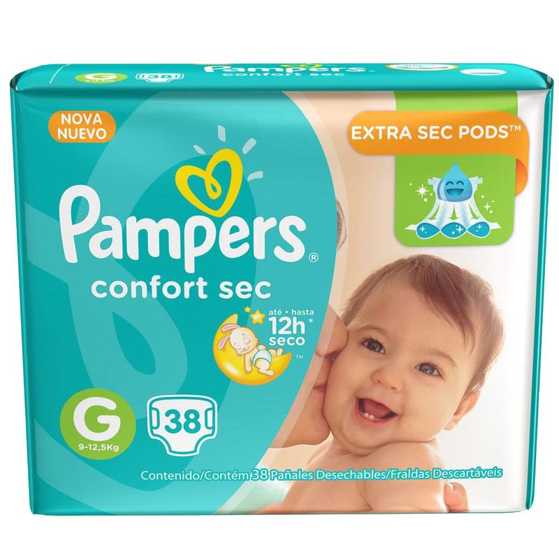 FRALDA-PAMPERS-CONFORTSEC-G-38----------