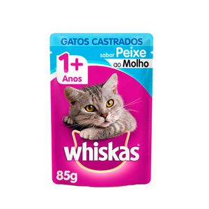 Ração Whiskas Castrados Peixe Sachê 85g