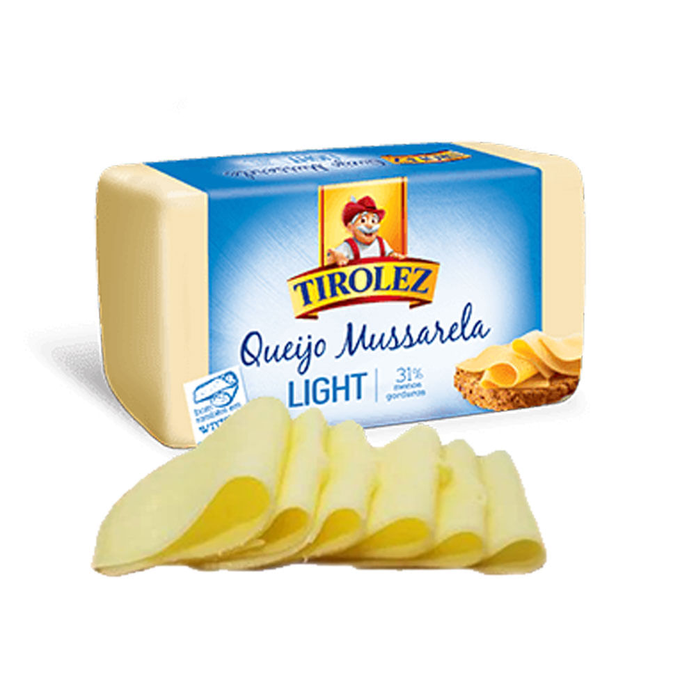 Queijo Mussarela Tirolez Light Fatiado Bandeja 200g 1404