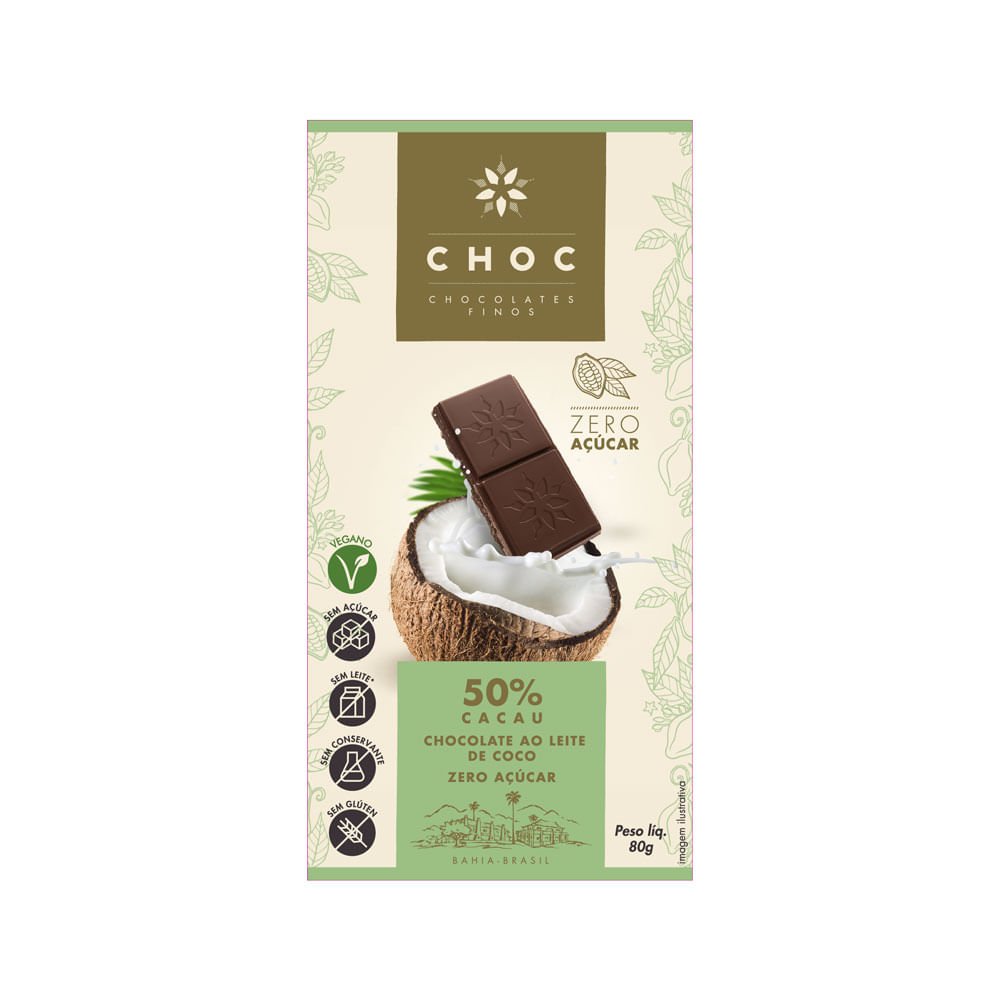 Chocolate 50 Choc Finos Zero Açúcar 80g