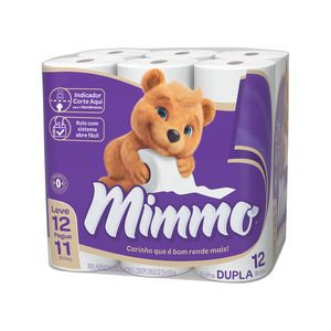 Papel Higiênico Mimmo Folha Dupla Leve 12 Pague 11 30 Metros