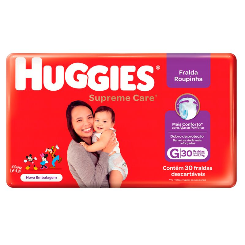 FRALDA-SUPREME-ROUP-HUGGIES-G-30