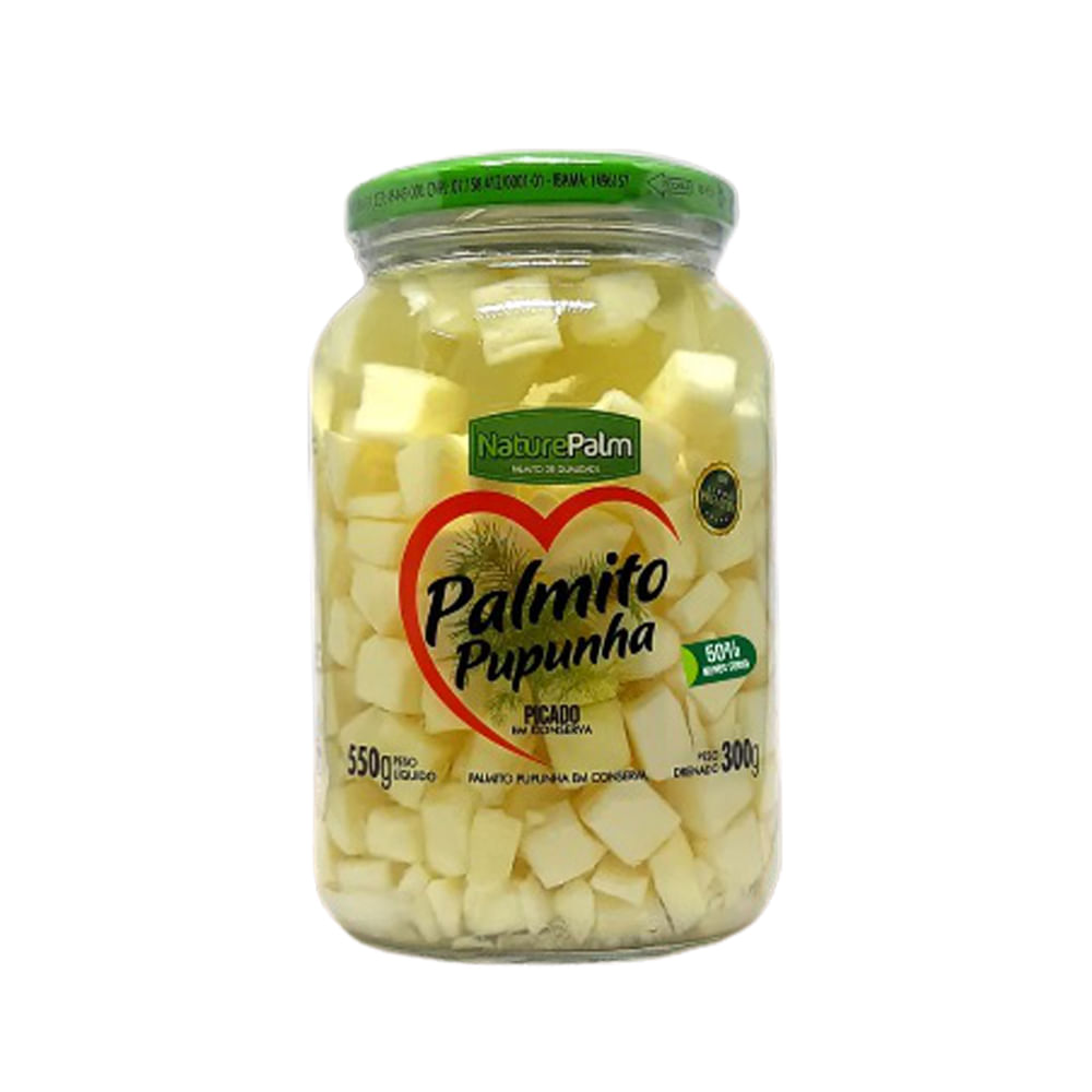 Palmito Picado Naturepalm 50% Menos Sódio 300g