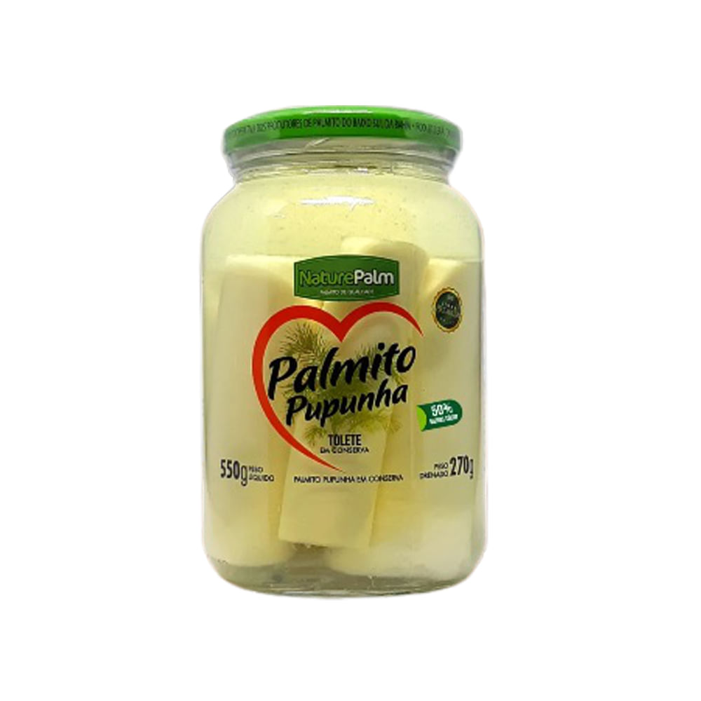 Palmito Tolete Naturepalm 50% Menos Sódio 270g