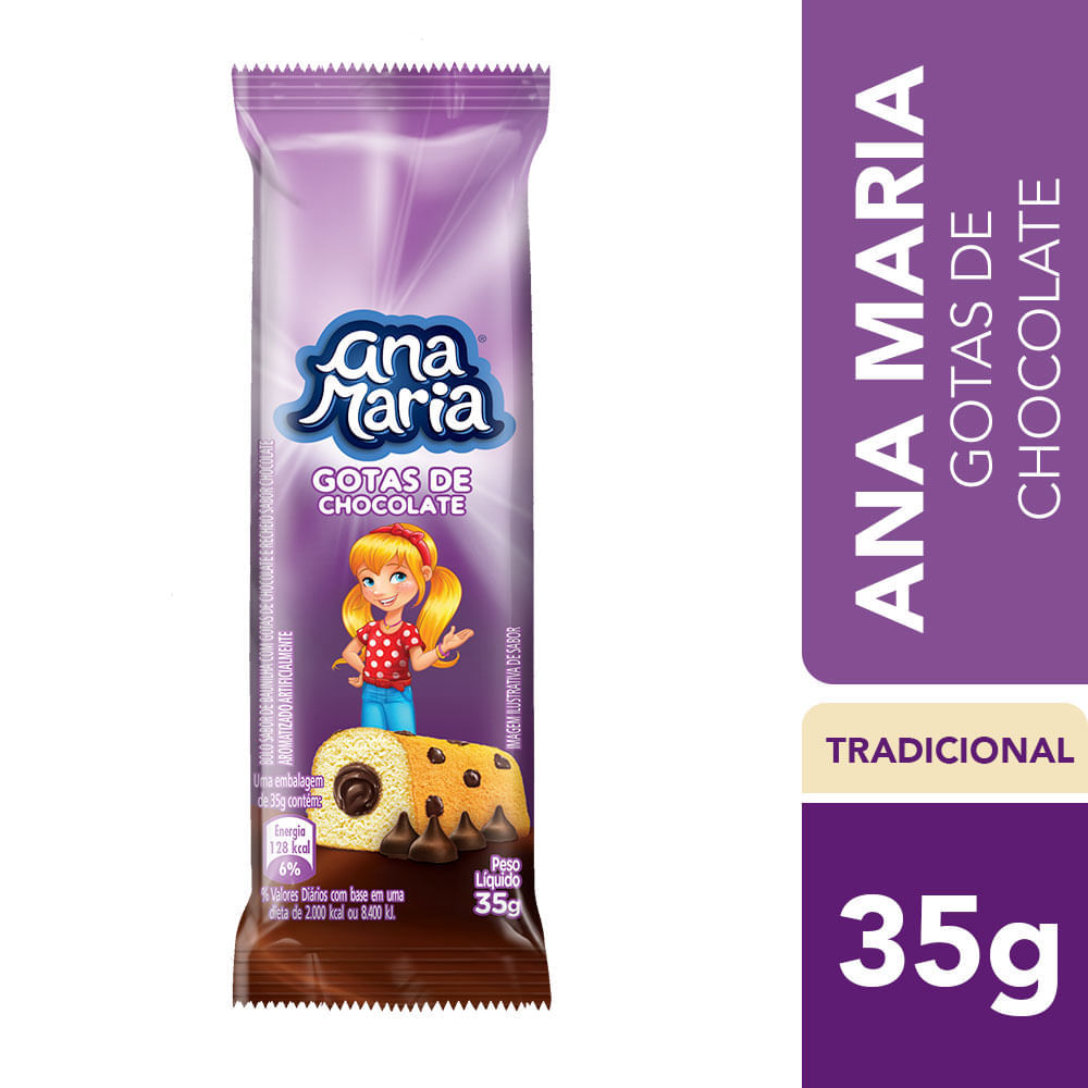 Bolinho Ana Maria Gotas Chocolate 35g