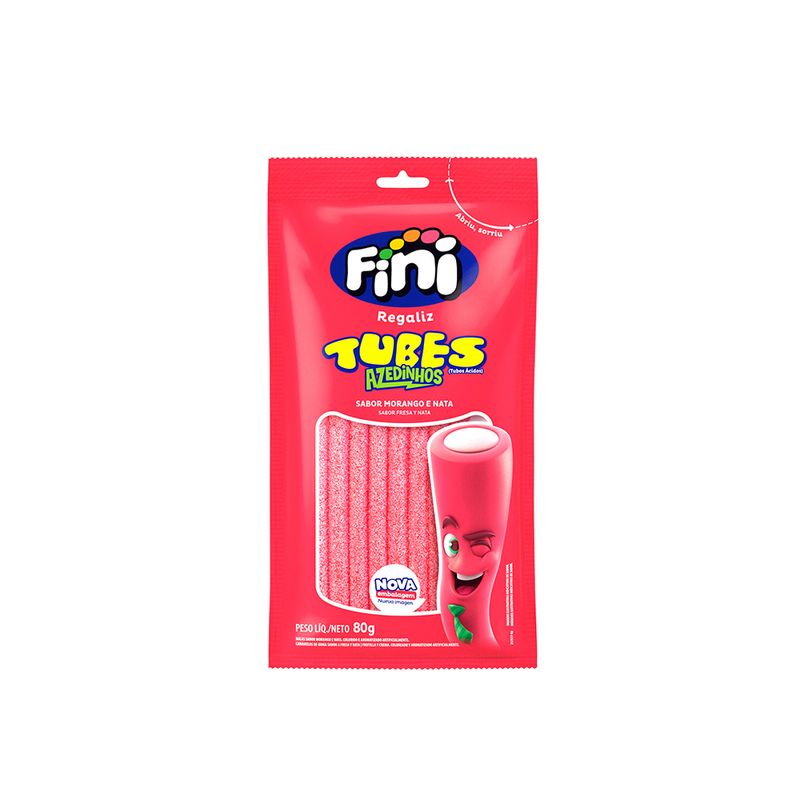 Goma-Fini-Tubes-Citrico-Morango-80g