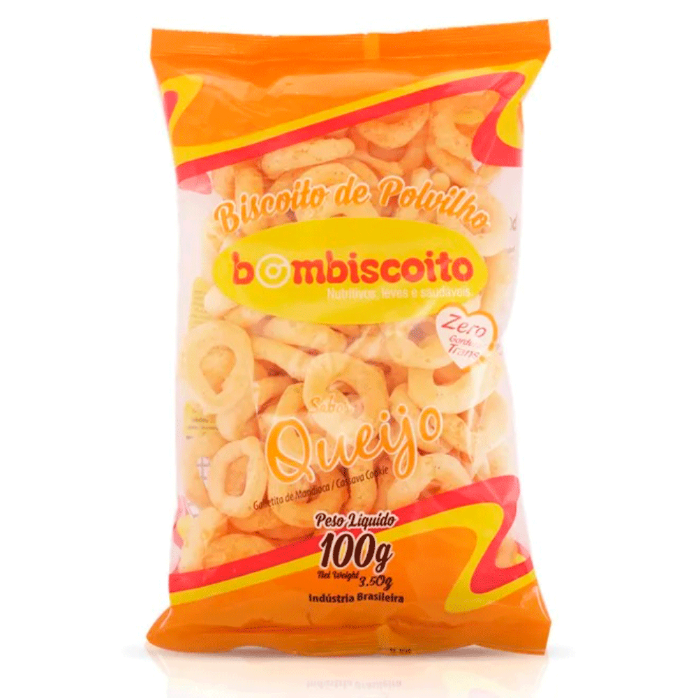 Biscoito Polvilho Salgado Bom Biscoito Queijo Pacote 100g