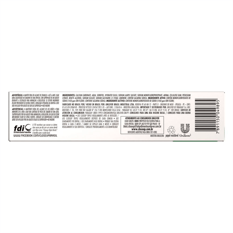 Creme-Dental-Closeup-Triple-Menta-70g