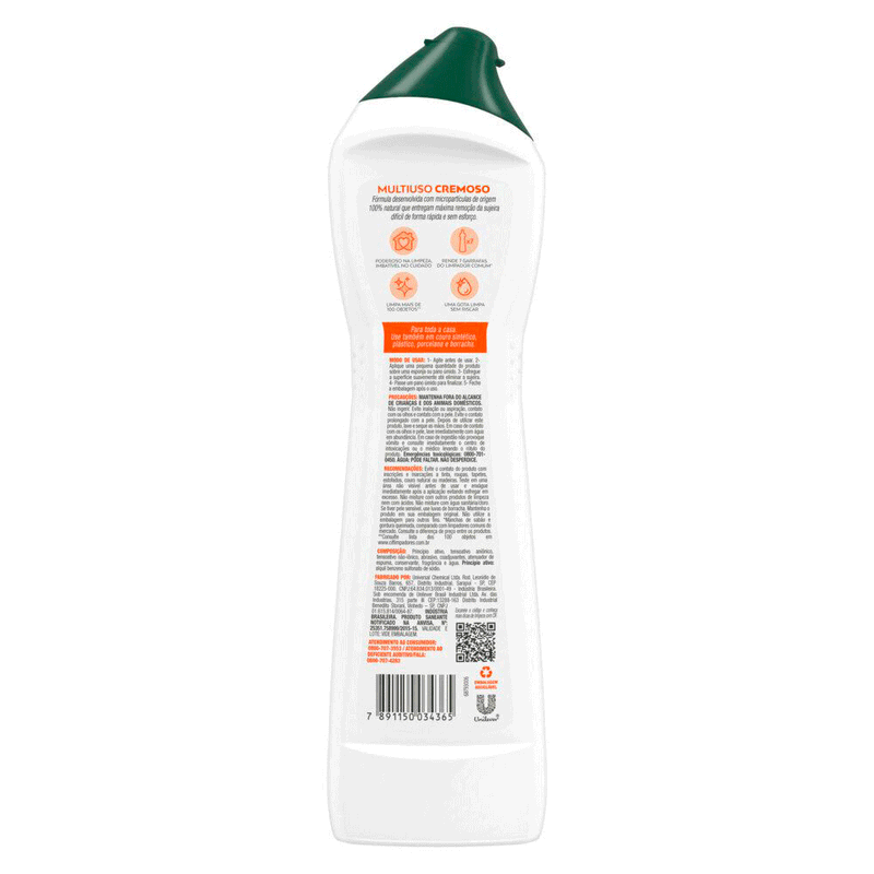 Saponaceo-Cremoso-Cif-Laranja-450ml