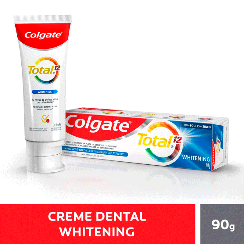 Creme Dental Gel Colgate Total 12 Whitening 90g 