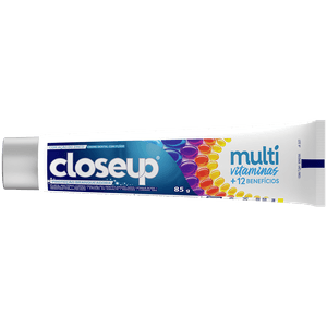 Creme Dental Close Up Multi Vitaminas +12 Benefícios Branqueadora 85 G