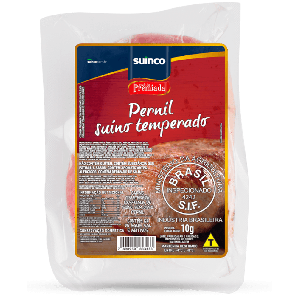 Pernil Suino Suinco Temperado Resfriado 1 Unidade 800g
