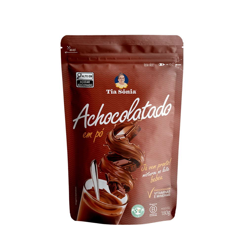 Achocolatado Pó Tia Sonia Sem Gluten Sem Lactose 180g