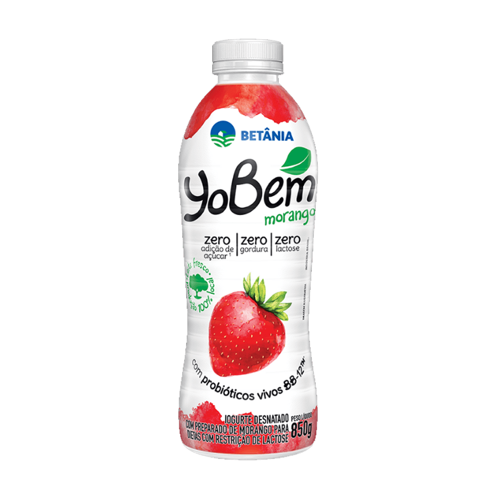 Iogurte Probiótico Yobem Zero Lactose Zero Açúcar e Zero Gordura ...