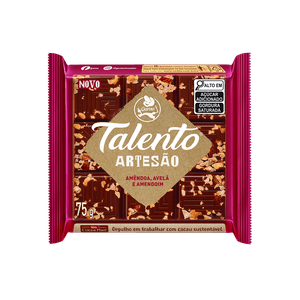 Chocolate Garoto Talento Amêndoa Avelã E Amendoim 75g