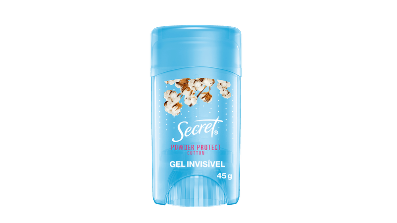 Desodorante em Gel Secret Powder Protect Cotton Gel Invisível Embalagem 45g