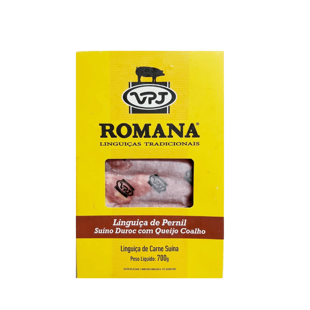 Linguiça de Pernil Suíno VPJ Romana Queijo Coalho Caixa 500g