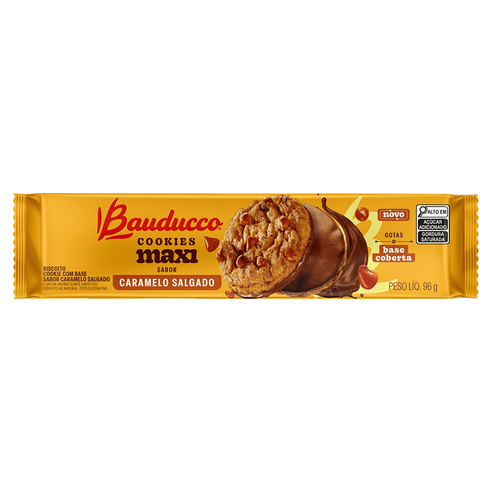 Biscoito Cookies Bauducco Caramelo Salgado 96g