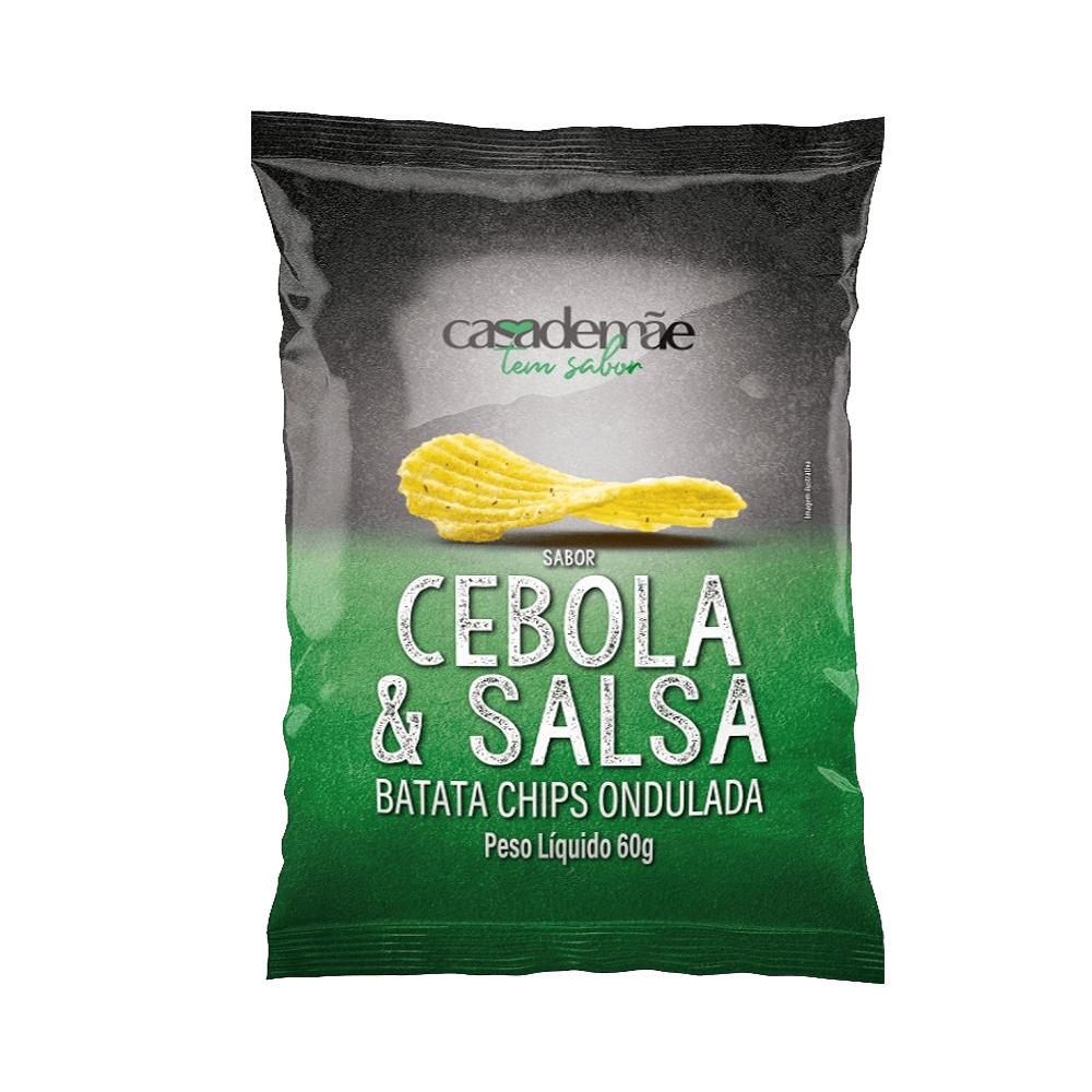 Batata Chips Ondulada Casa De Mãe Cebola E Salsa 60g