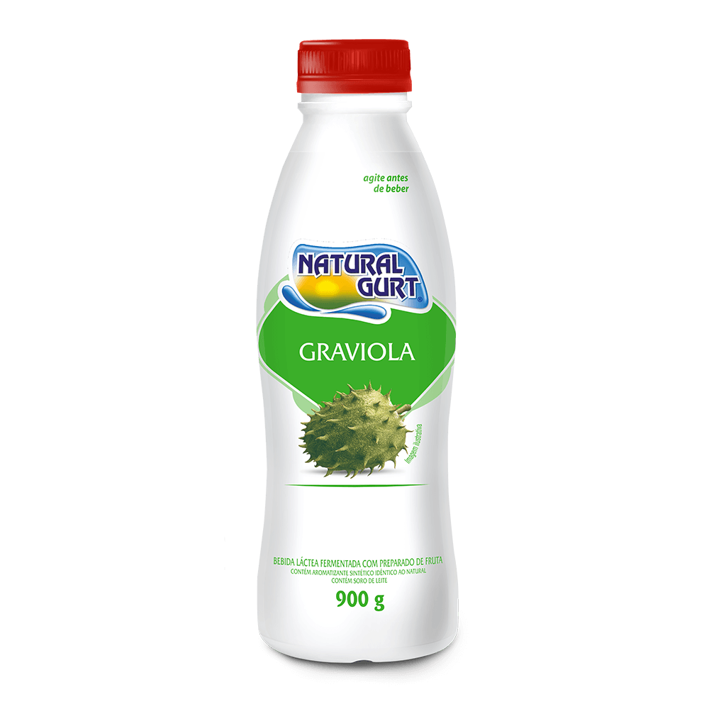 Bebida Láctea Natural Gurt Graviola Garrafa com 900g