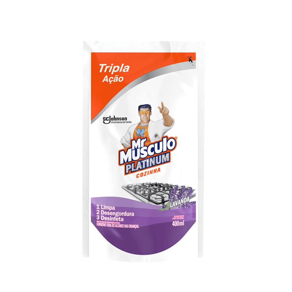 Limpador Cozinha Mr Musculo Lavanda Refil 400ml