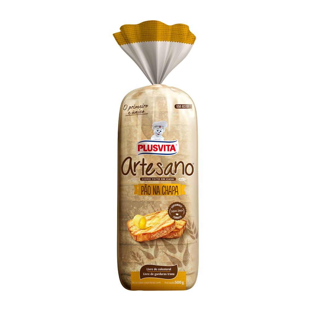 Pão de Forma Plus Vita Artesano Pão na Chapa 500g