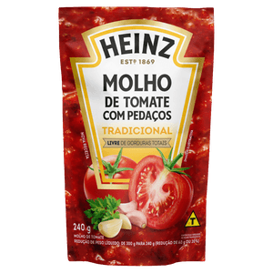 Molho Tomate Heinz Tradicional Sachê 240g