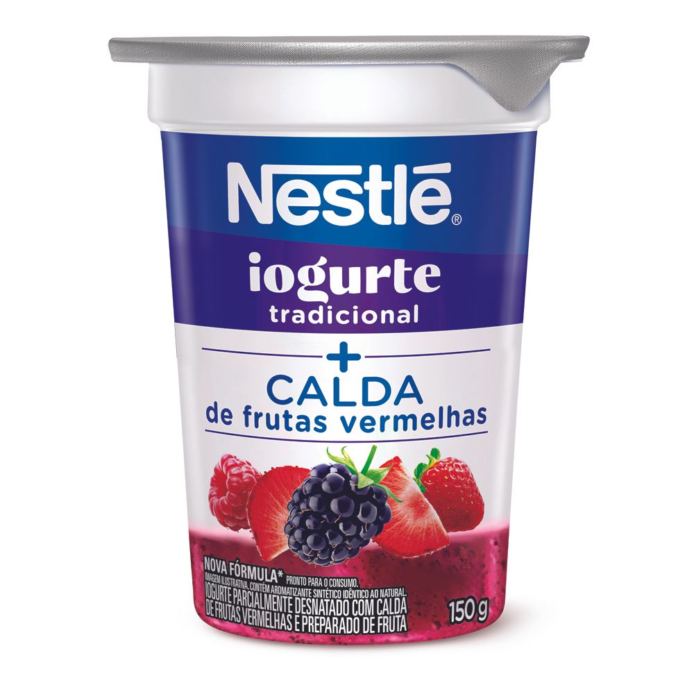 Iogurte Nestlé Calda Parcialmente Desnatado Frutas Vermelhas 150g