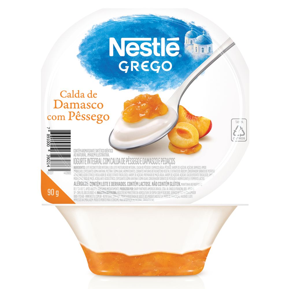 Iogurte Nestlé Integral Grego Calda Damasco com Pêssego 90g