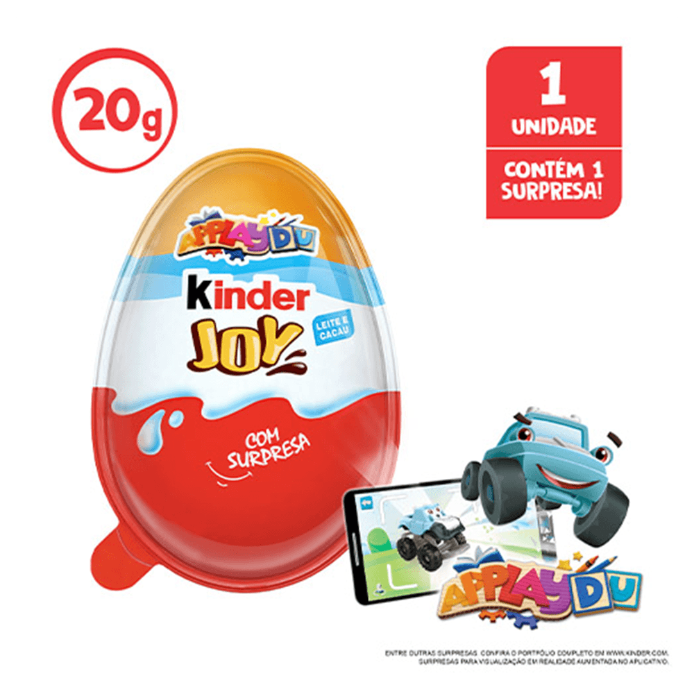 Encontraproduto.com.br - Chocolate Kinder Joy Azul Leite E Caramelho Com Surpresa 20g