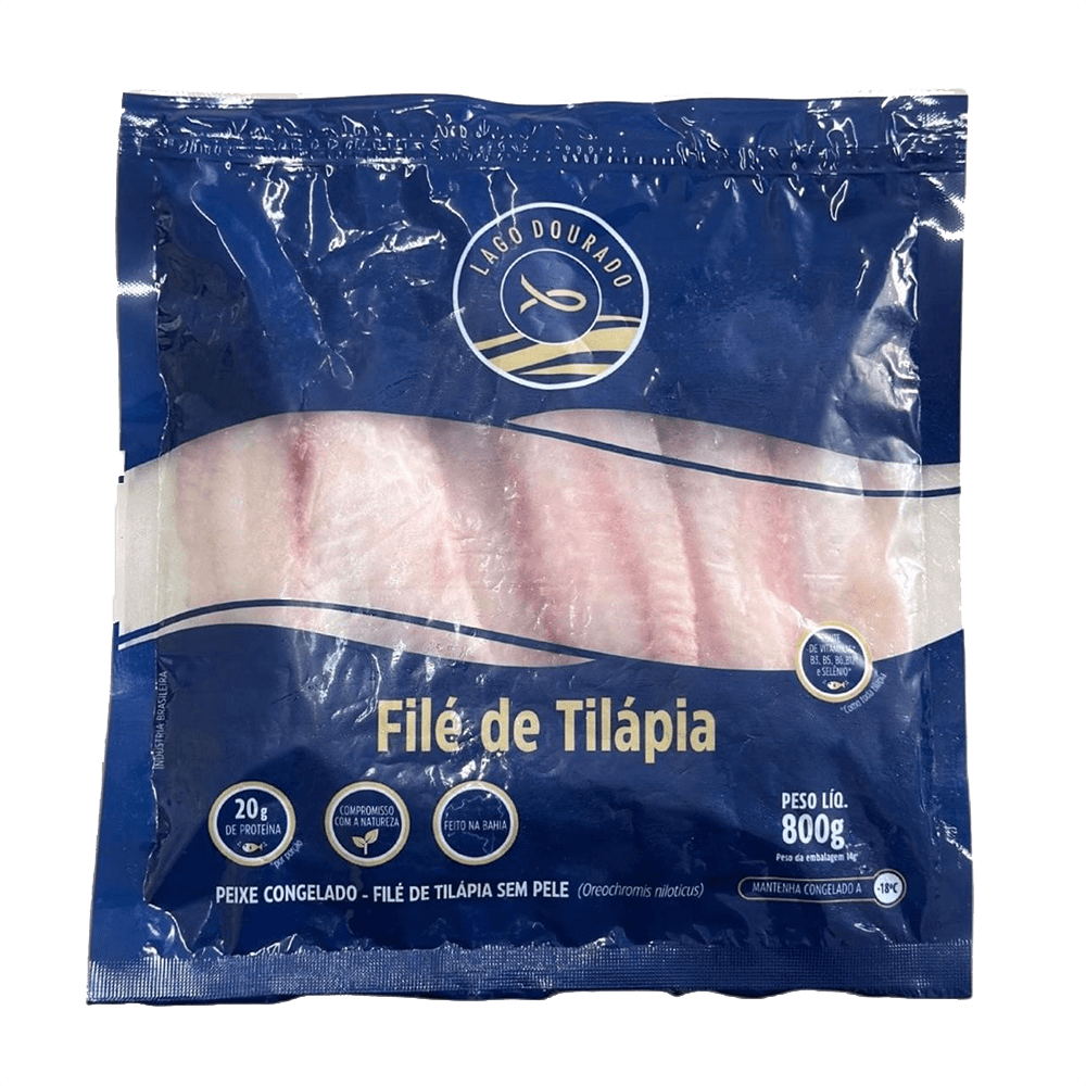 Filé Tilápia Lago Dourado Sem Pele 800g
