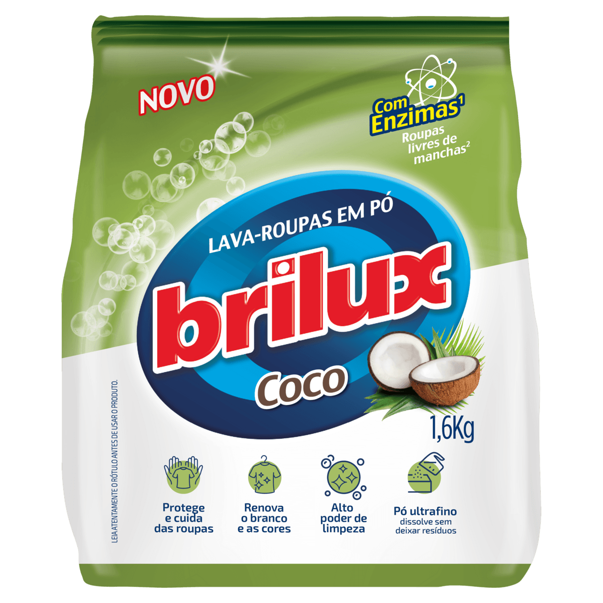 Detergente em pó Brilux Coco 1.6Kg