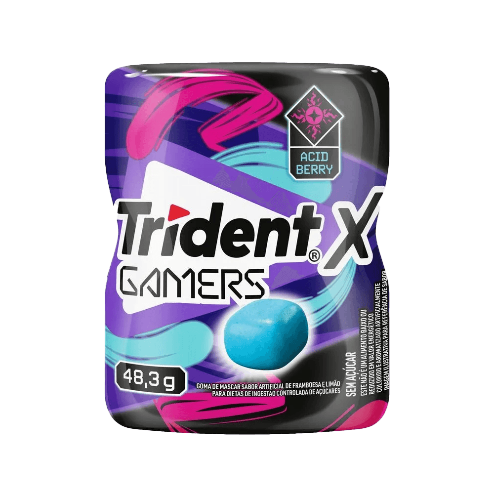Chiclete Trident Berry Zero Açúcar Gamers 48.3G
