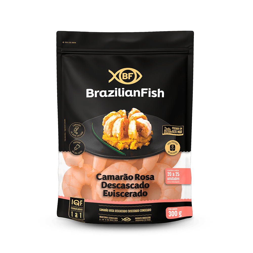 Camarão Rosa Descascado Brazilian Fish 20 25 300g