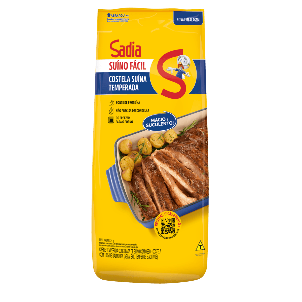 Costela Suína Sadia Fácil Temperada 1 Unidade 1100g