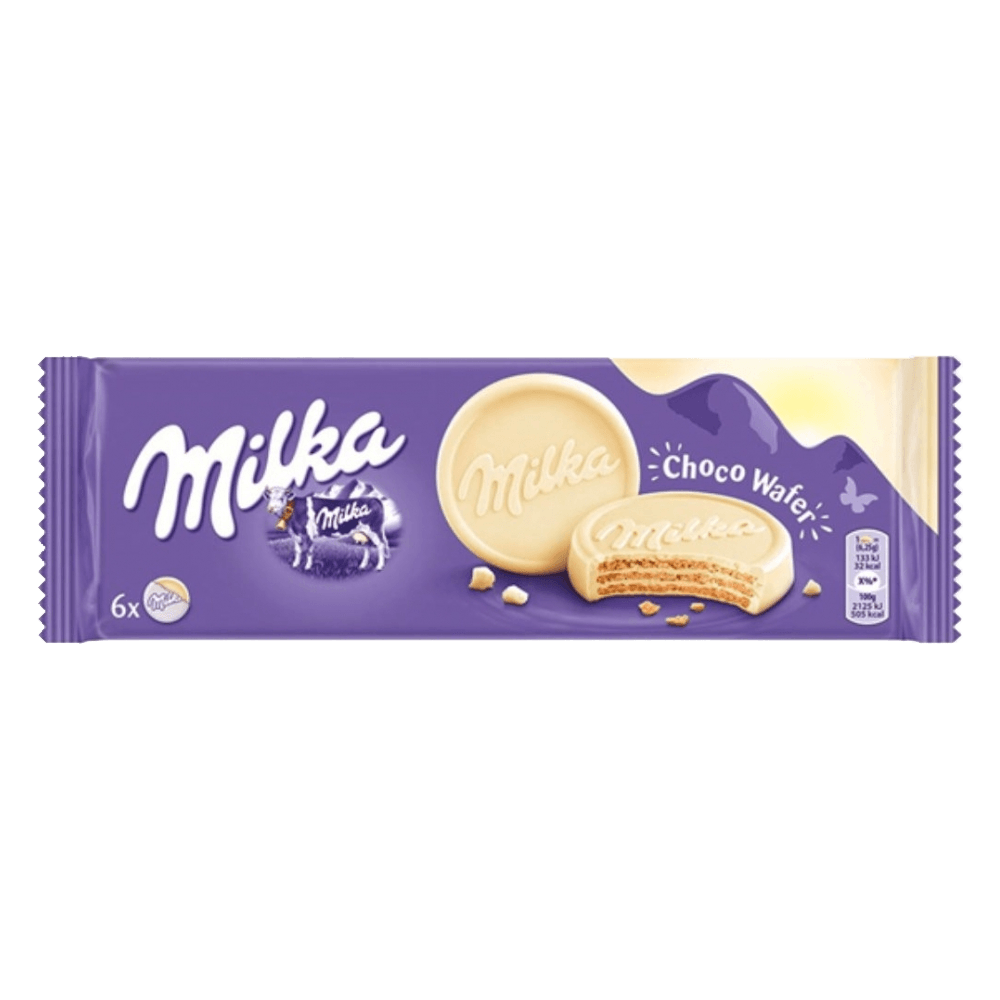Biscoito Milka Chocolate Branco Wafer 180g
