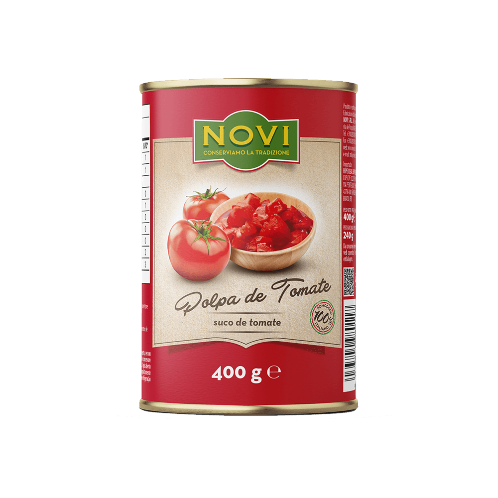 Tomate Pelado Italiano Novi Cubos 400g