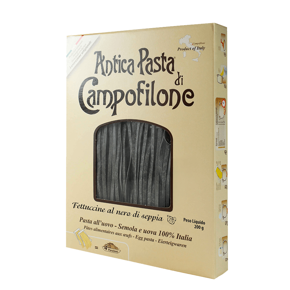 Massa Italiana Antica Pasta Fettuccine com Tinta de Lula 250g